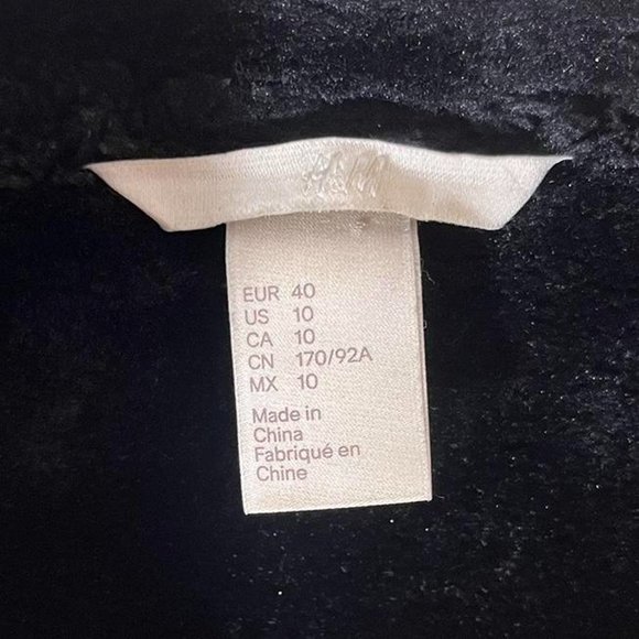 H&M Aviator Shearling Sherpa Faux Leather Jacket - Picture 4 of 5